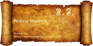 Mokry Henrik névjegykártya